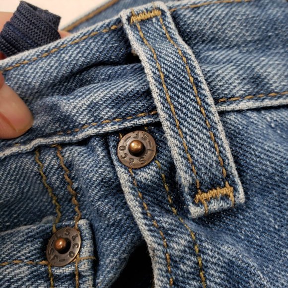 Adjustable Waist Relaxed Straight Leg Blue Jeans Size 14 Reg Levis Signature - Picture 9 of 11